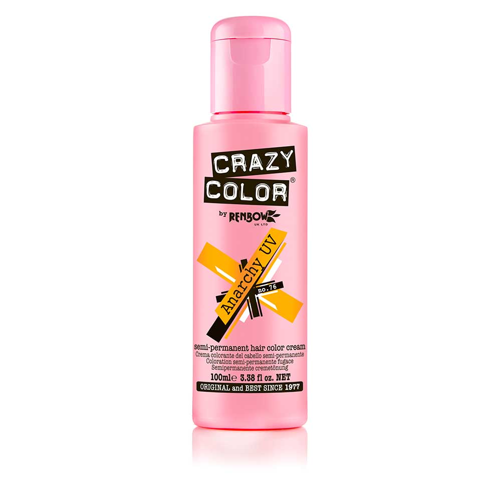 Crazy Color - Anarchy UV Haarfärbemittel - Semipermanenter Haarfarbstoff - Orange